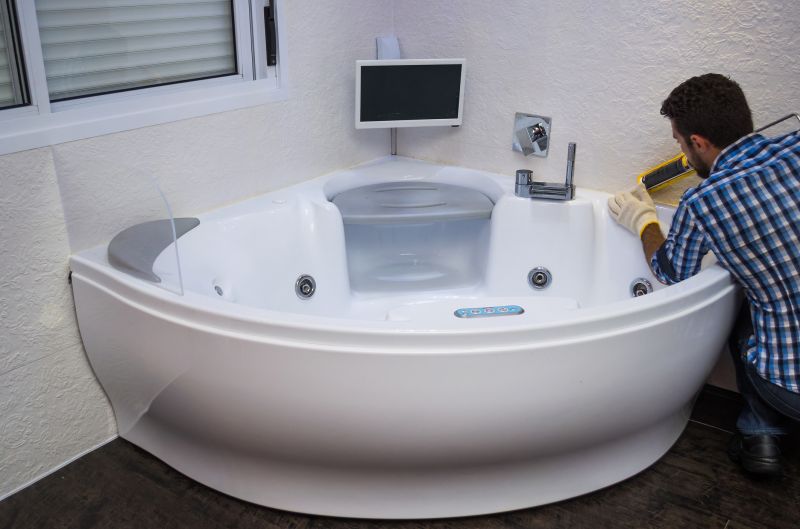 Refinished Bathtub with Modern Fixtures